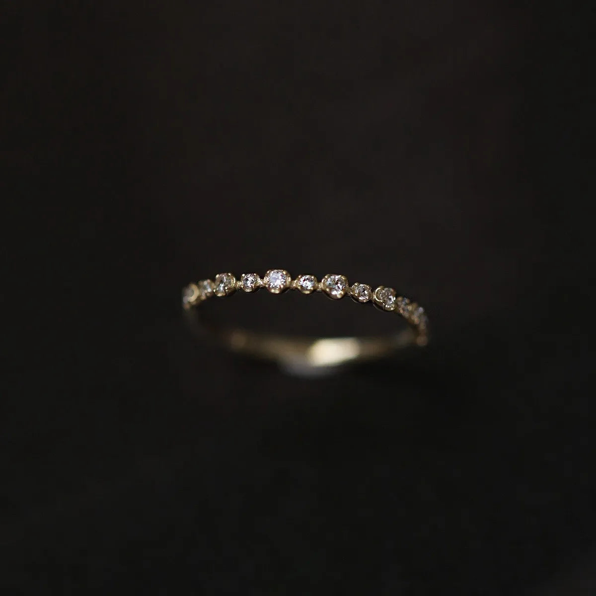 Sparkling Gold Plated Ring - Sterling Silver with 14K Gold