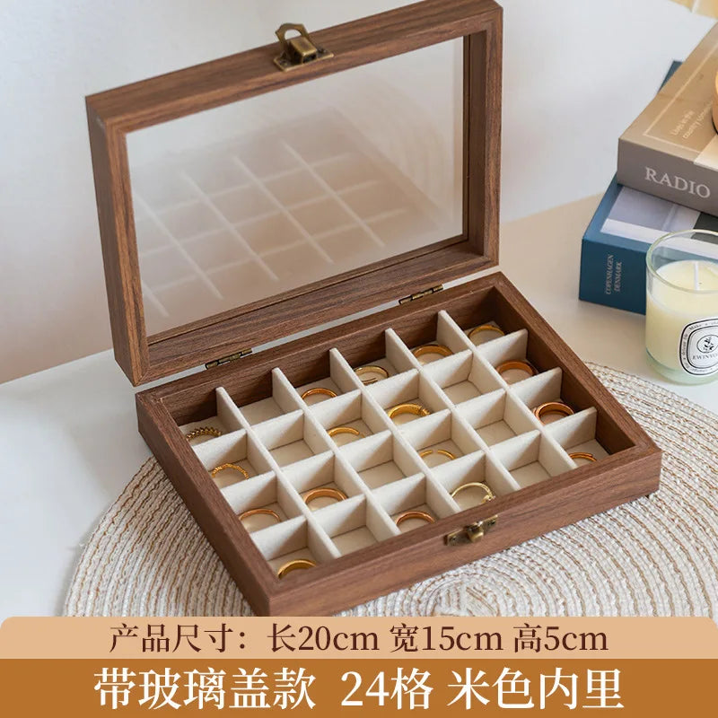 Walnut Jewellery Organiser