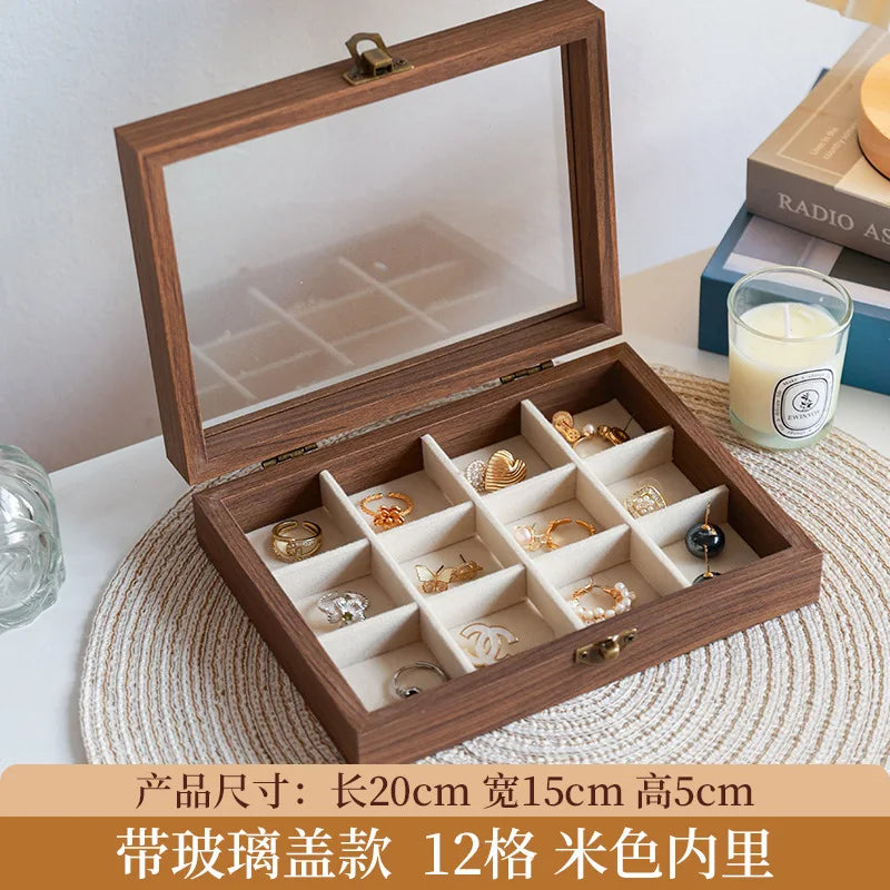 Walnut Jewellery Organiser