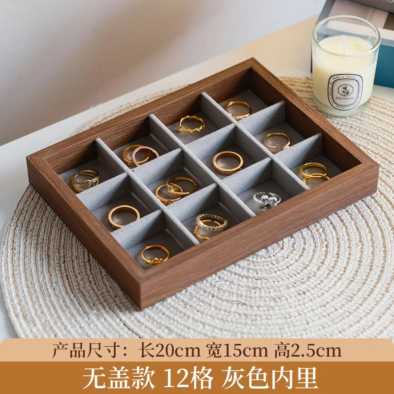 Walnut Jewellery Organiser