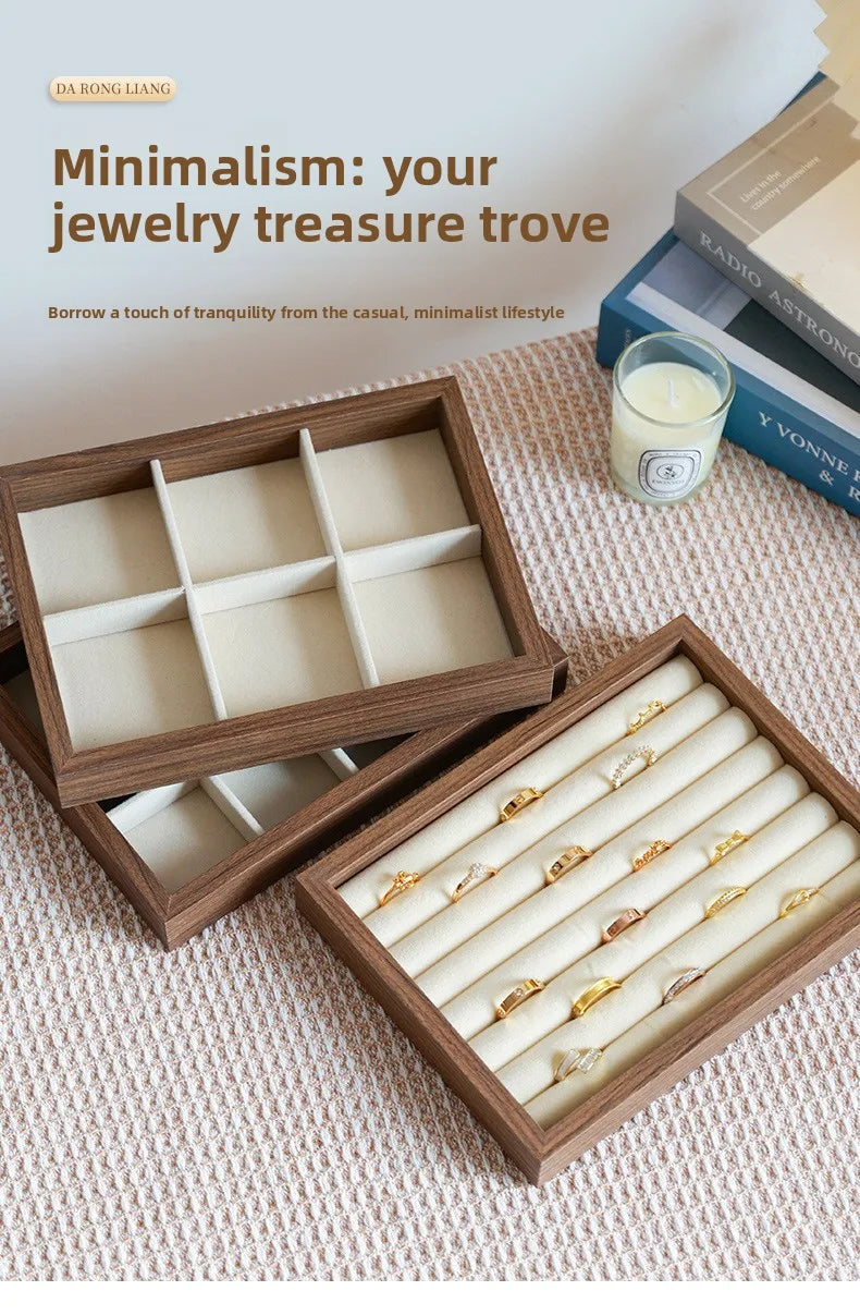 Walnut Jewellery Organiser