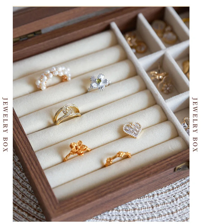 Walnut Jewellery Organiser
