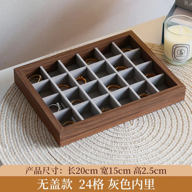 Walnut Jewellery Organiser