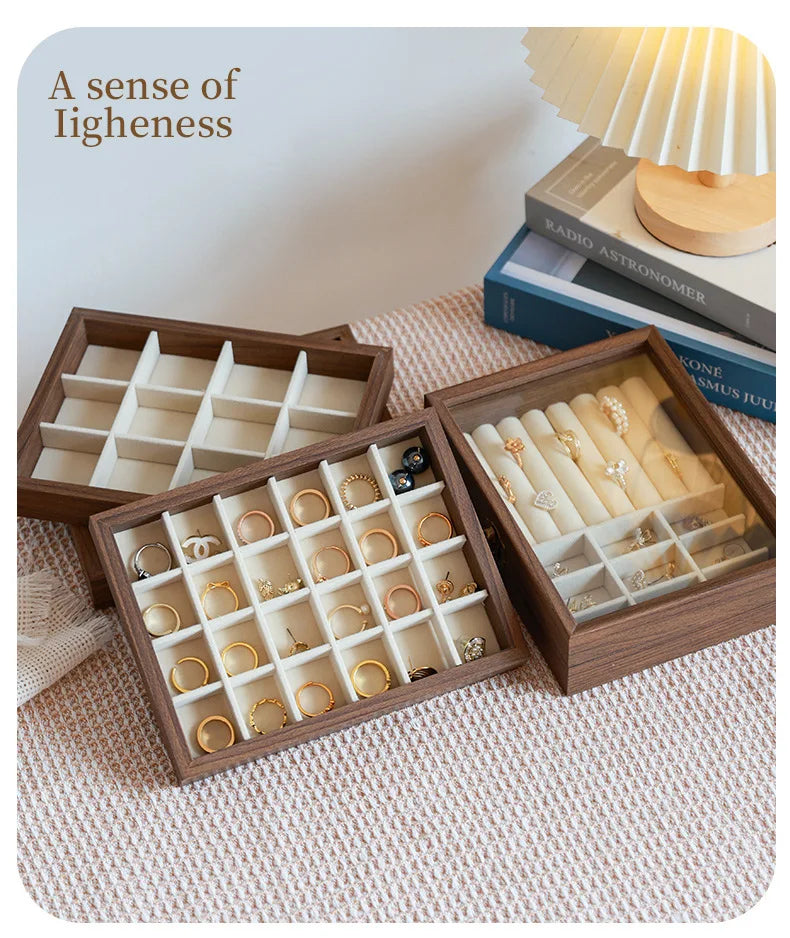 Walnut Jewellery Organiser
