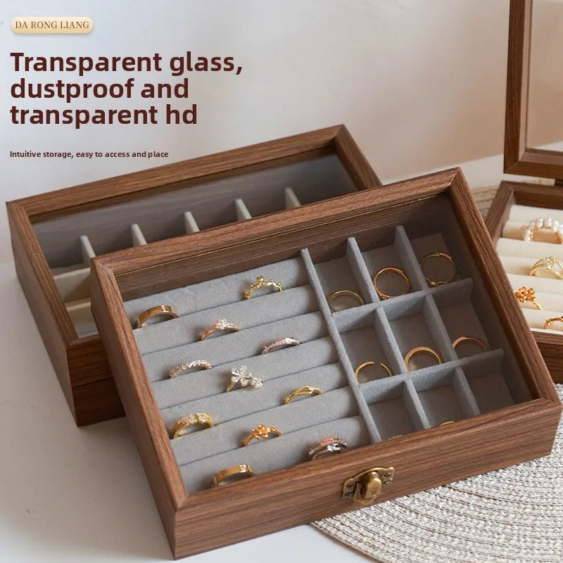 Walnut Jewellery Organiser