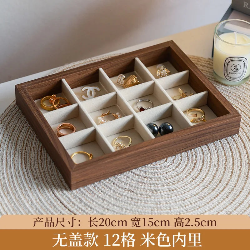 Walnut Jewellery Organiser