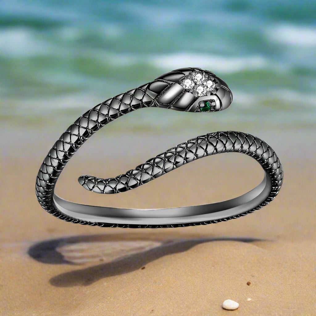 Snake Inspired Ring - Sterling Silver