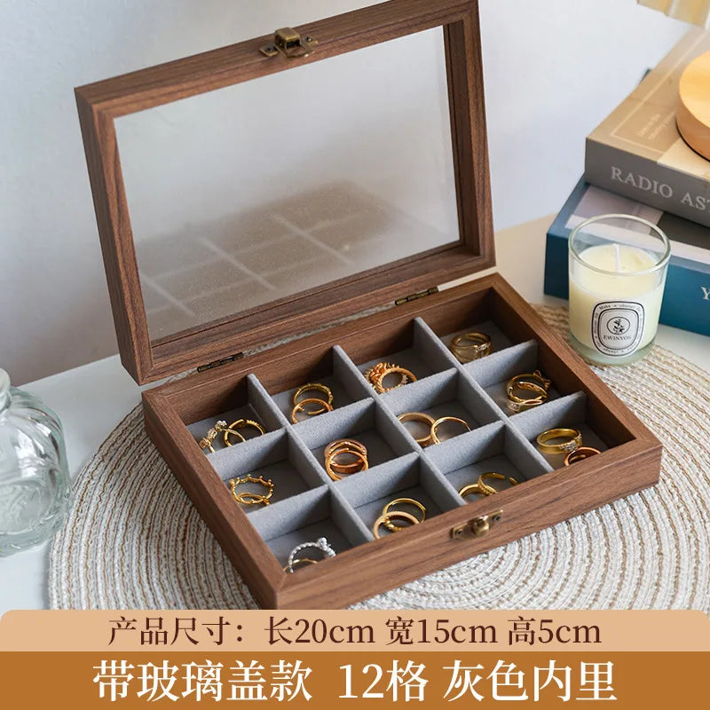 Walnut Jewellery Organiser