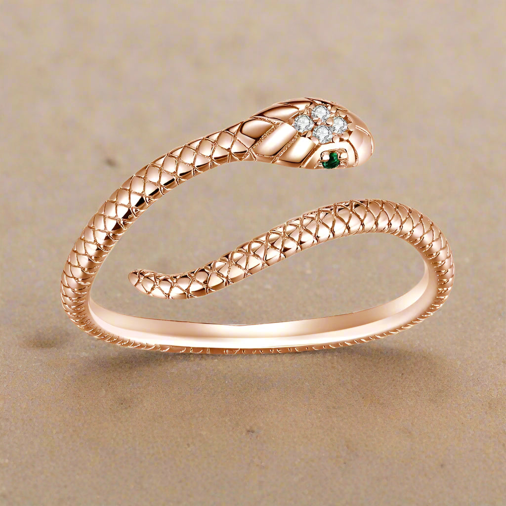 Snake Inspired Ring - Sterling Silver