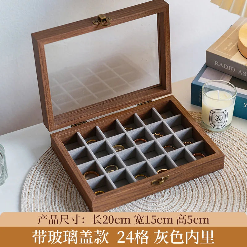Walnut Jewellery Organiser
