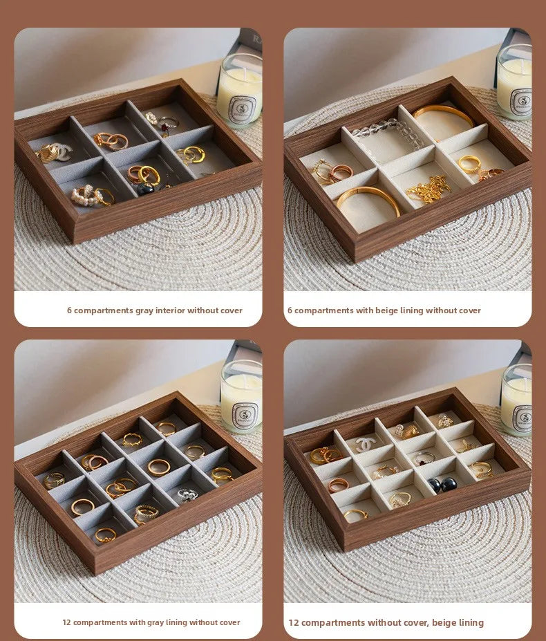 Walnut Jewellery Organiser