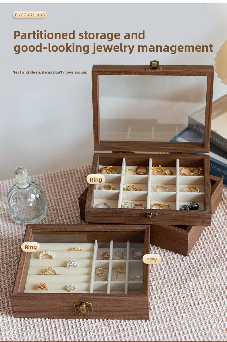 Walnut Jewellery Organiser