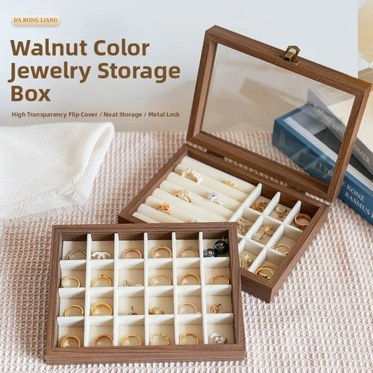 Walnut Jewellery Organiser