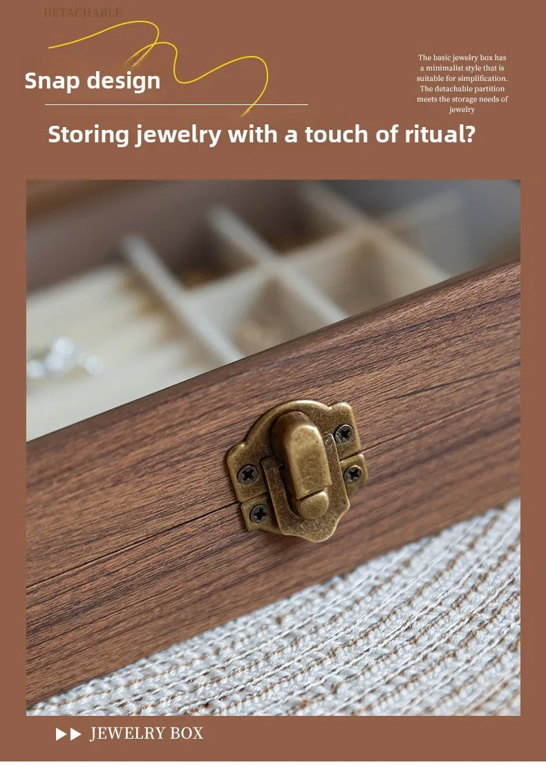 Walnut Jewellery Organiser