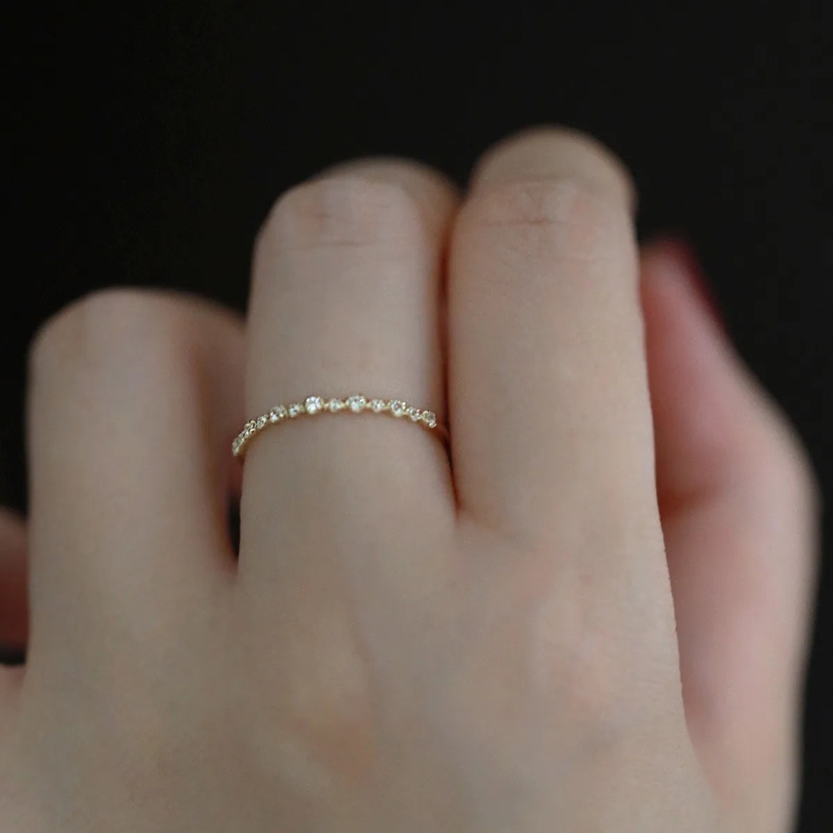 Sparkling Gold Plated Ring - Sterling Silver with 14K Gold