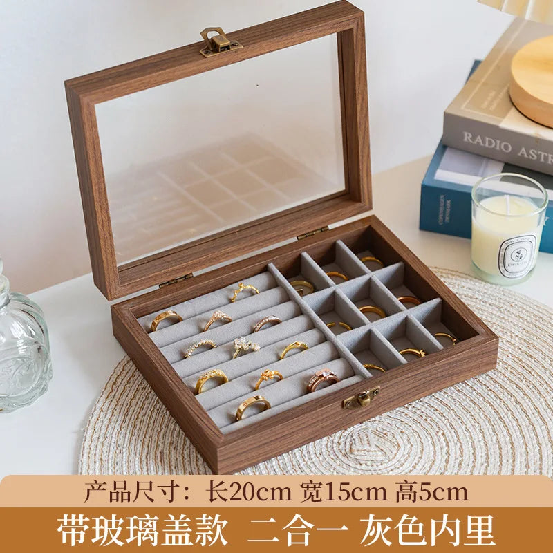 Walnut Jewellery Organiser