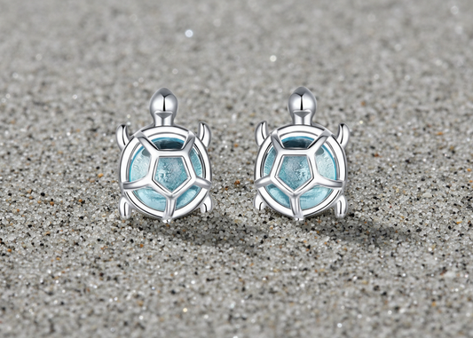 Tortoise Earrings with Zirconia Stones