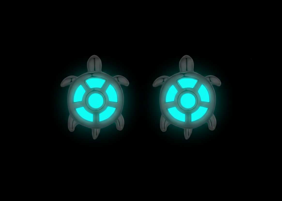 Turtle Earring - Glow in the dark