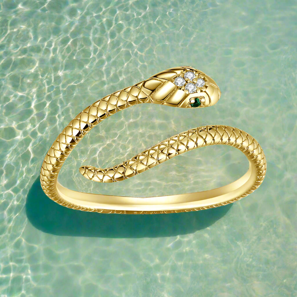 Snake Inspired Ring - Sterling Silver