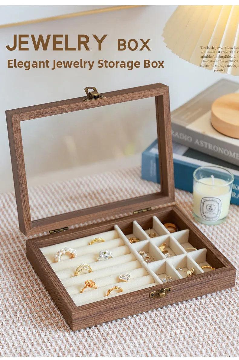 Walnut Jewellery Organiser