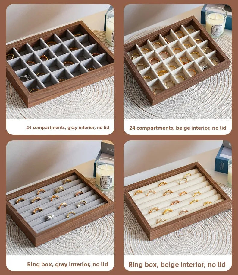 Walnut Jewellery Organiser