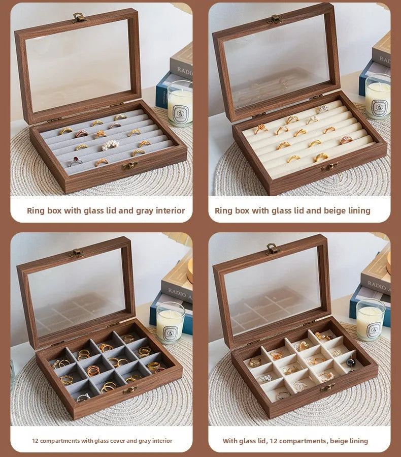 Walnut Jewellery Organiser